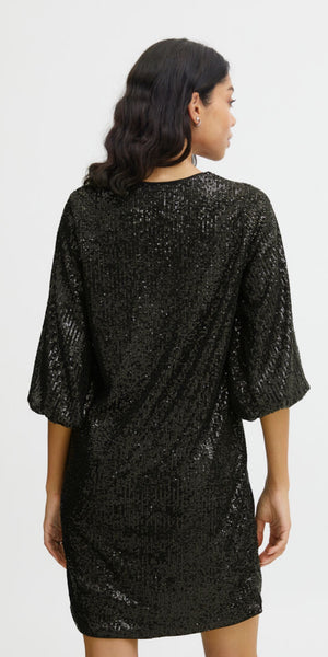 b young SOLIA V Sequin Dress in Black