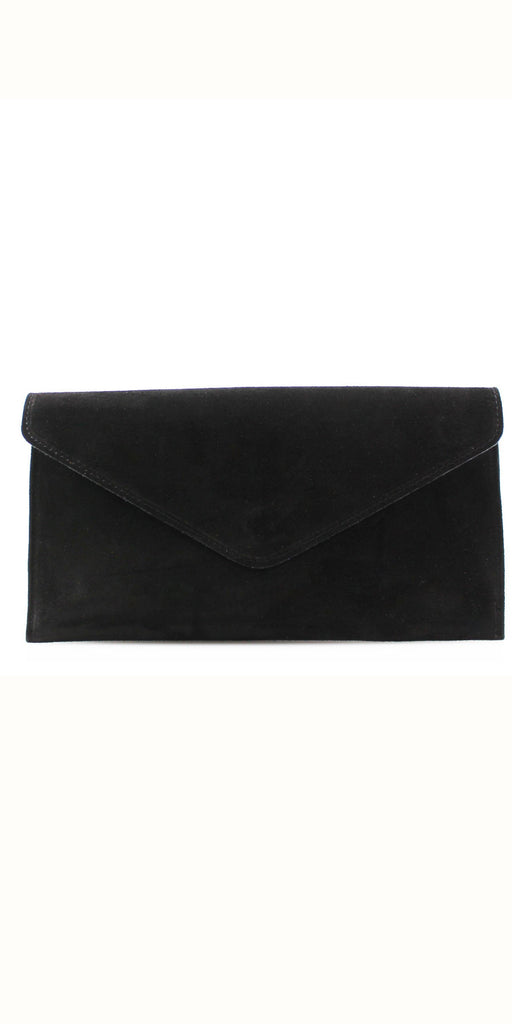 Vintage Black Perma Suede Clutch by Coblentz. Perfect Little Black Bag